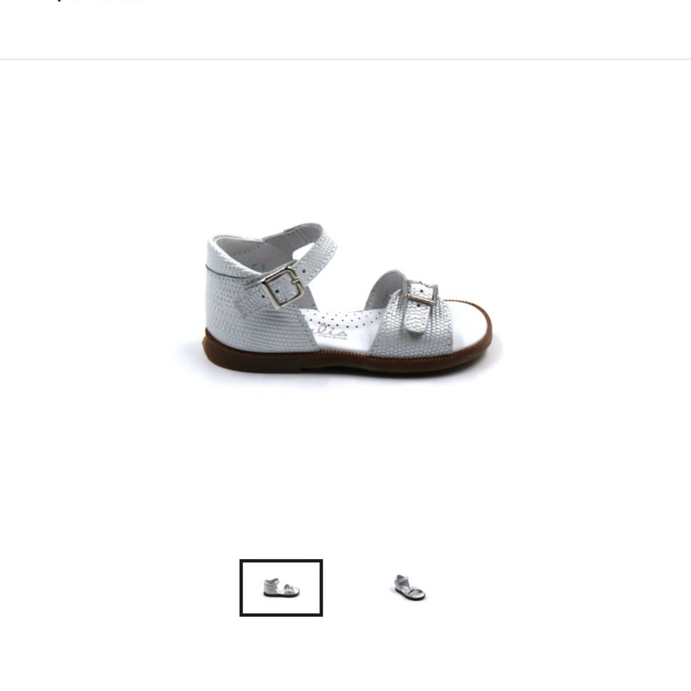 BEBERLIS White Iridescent Baby Sandal